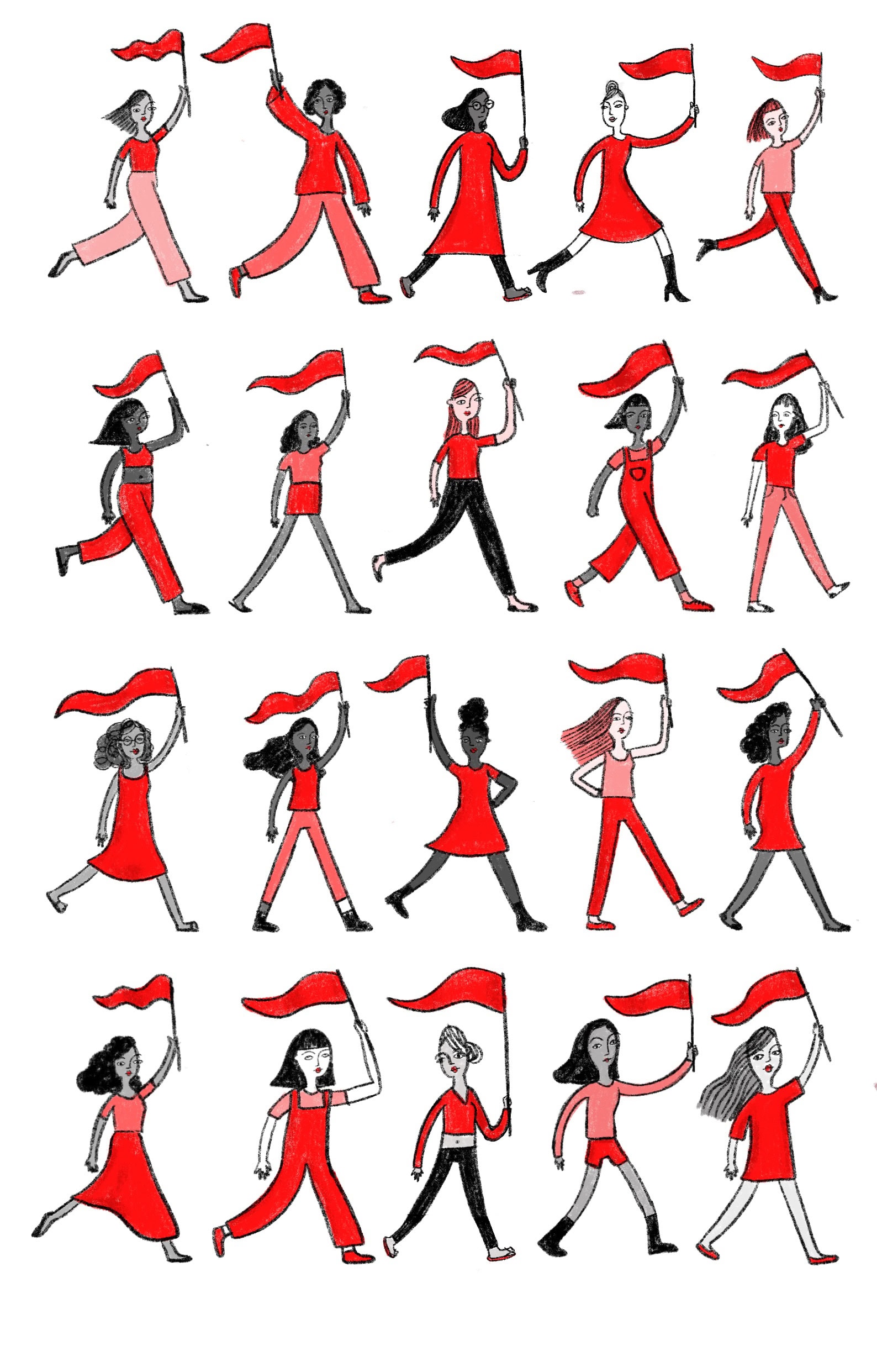 a parade of red flags